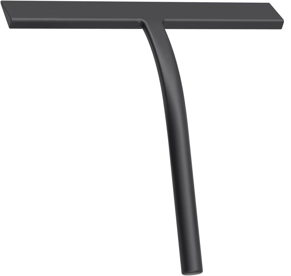 Matte Black Shower Squeegee  Silicone StreakFree Glass And Window Cleaner 6