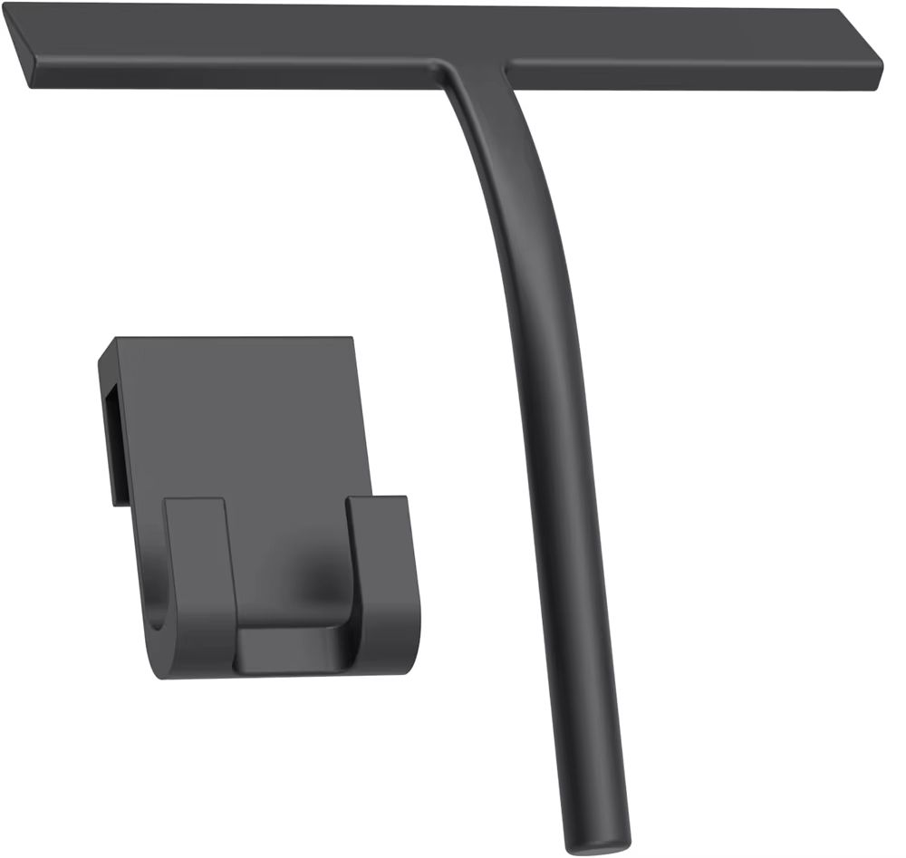 Matte Black Shower Squeegee  Silicone StreakFree Glass And Window Cleaner 7