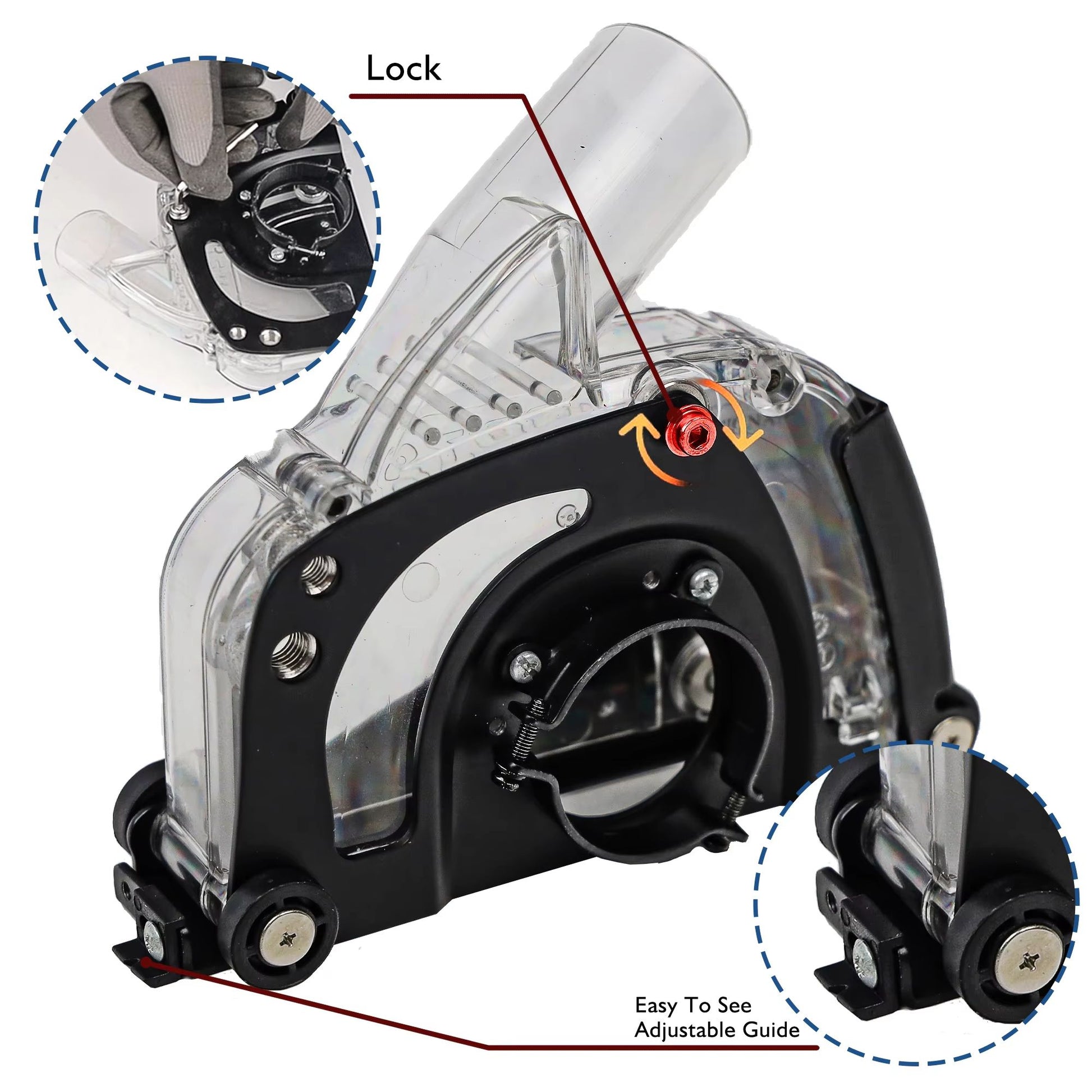 HERZO 125mm Dust Shroud  Cutting Attachment For Angle Grinder 1