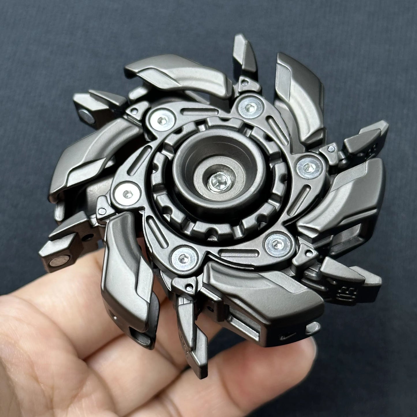 Magnetic Fidget Slider - EDC Stress Relief Toy with Spinning Top for Adults