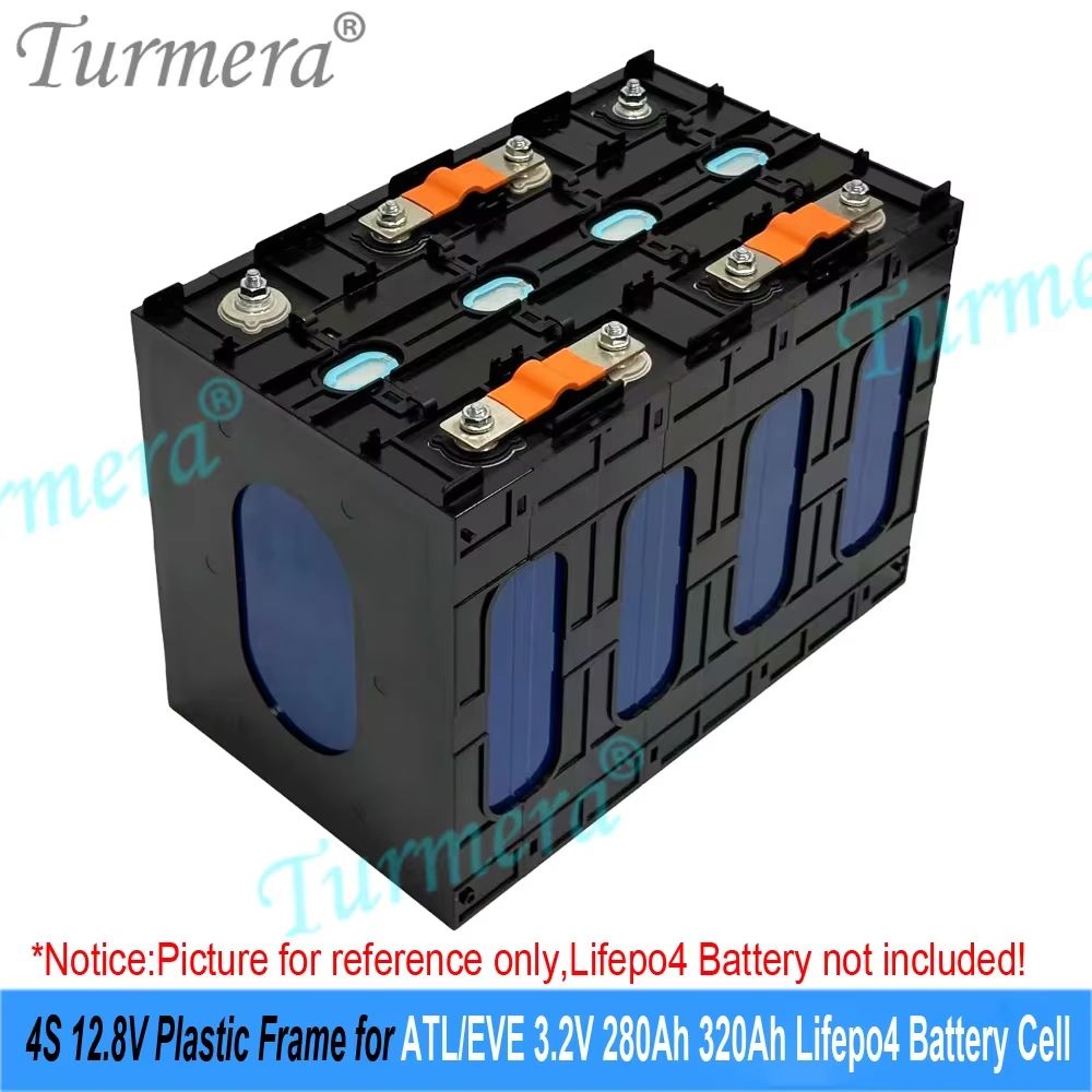 12V Battery Frame Holder  FlameRetardant ABS PC Plastic Case With Latches For Lifepo4 Cells 4
