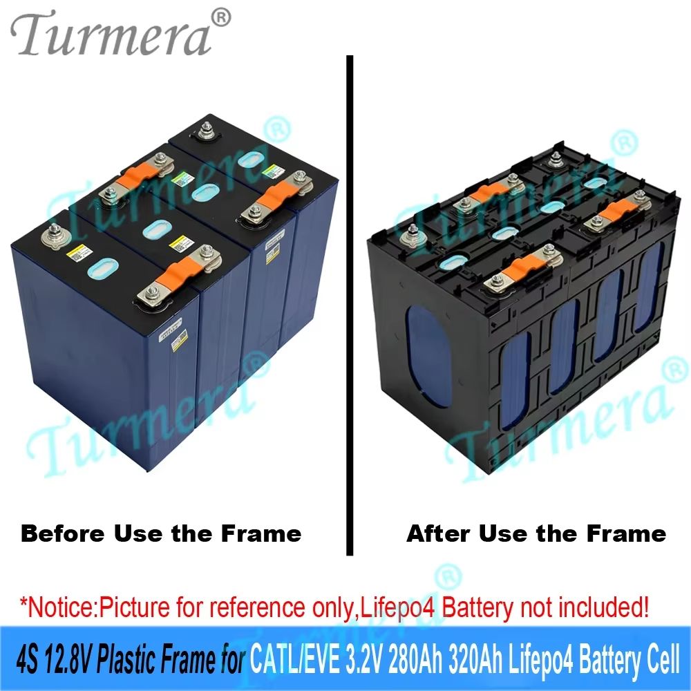 12V Battery Frame Holder  FlameRetardant ABS PC Plastic Case With Latches For Lifepo4 Cells 5