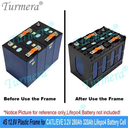 12V Battery Frame Holder  FlameRetardant ABS PC Plastic Case With Latches For Lifepo4 Cells 5