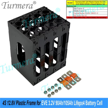 12V Battery Frame Holder  FlameRetardant ABS PC Plastic Case With Latches For Lifepo4 Cells 10