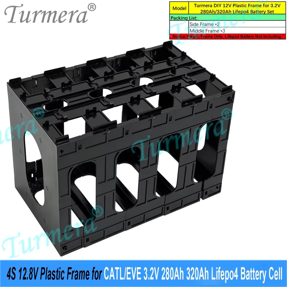 12V Battery Frame Holder  FlameRetardant ABS PC Plastic Case With Latches For Lifepo4 Cells 7