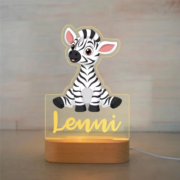 Personalized Childrens Night Light  Custom Name Acrylic Animal Lamp For Baby  Kids Bedroom Decorati 10