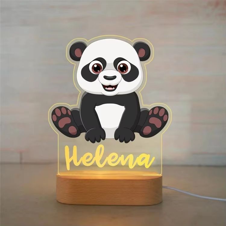 Personalized Childrens Night Light  Custom Name Acrylic Animal Lamp For Baby  Kids Bedroom Decorati 12