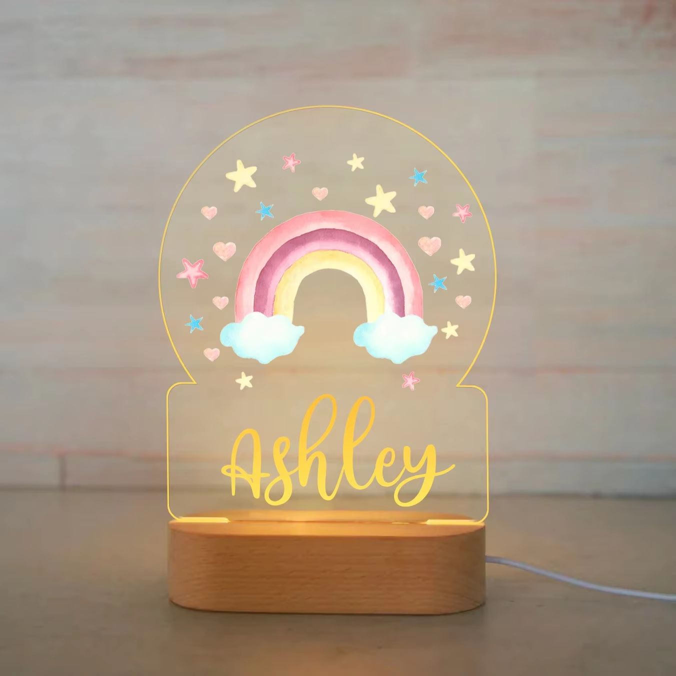 Personalized Childrens Night Light  Custom Name Acrylic Animal Lamp For Baby  Kids Bedroom Decorati 15