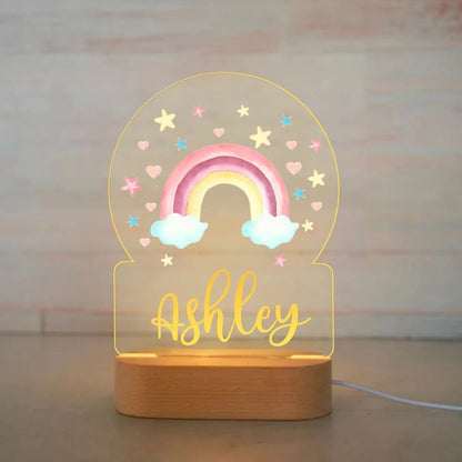 Personalized Childrens Night Light  Custom Name Acrylic Animal Lamp For Baby  Kids Bedroom Decorati 15