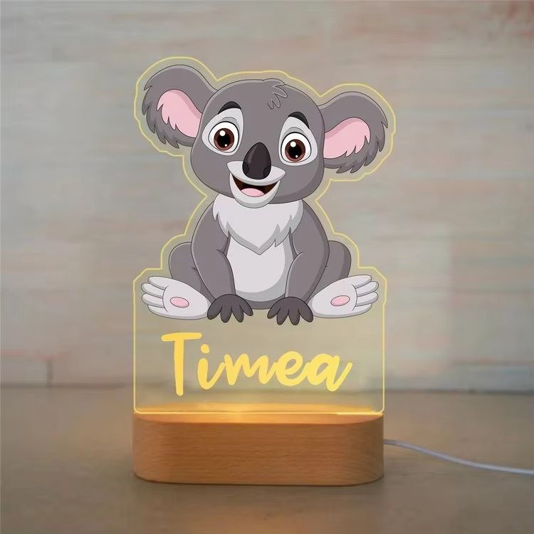 Personalized Childrens Night Light  Custom Name Acrylic Animal Lamp For Baby  Kids Bedroom Decorati 18