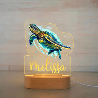 Personalized Childrens Night Light  Custom Name Acrylic Animal Lamp For Baby  Kids Bedroom Decorati 6