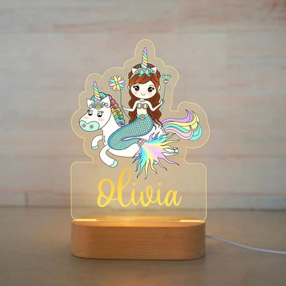 Personalized Childrens Night Light  Custom Name Acrylic Animal Lamp For Baby  Kids Bedroom Decorati 21