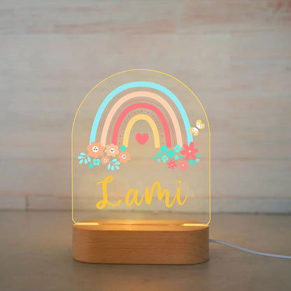 Personalized Childrens Night Light  Custom Name Acrylic Animal Lamp For Baby  Kids Bedroom Decorati 24