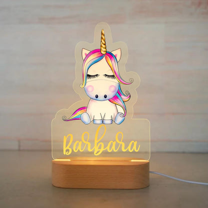 Personalized Childrens Night Light  Custom Name Acrylic Animal Lamp For Baby  Kids Bedroom Decorati 25