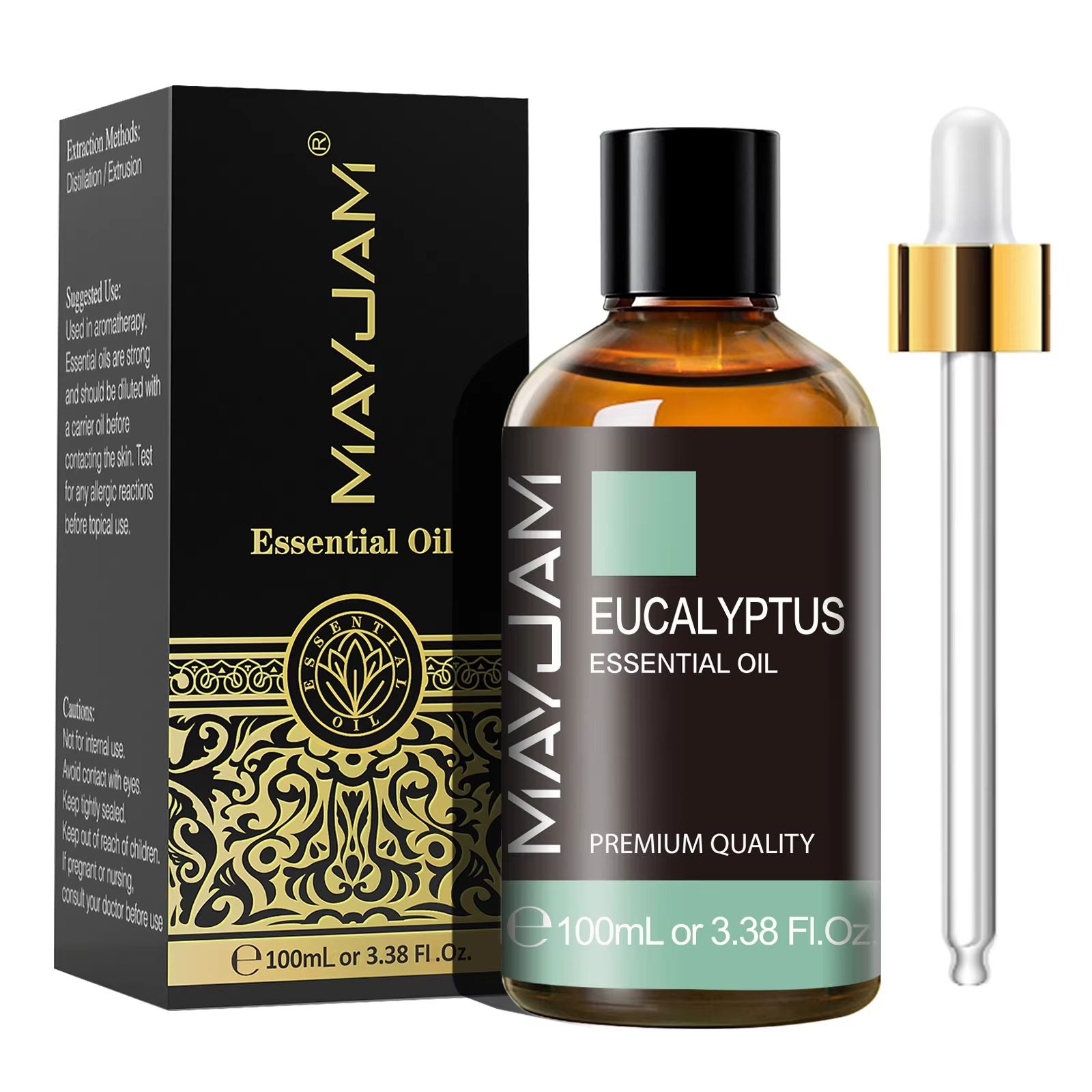 MAYJAM 100ml Essential Oil With Dropper  Sandalwood Lavender Eucalyptus Vanilla Aromatherapy For Di 8