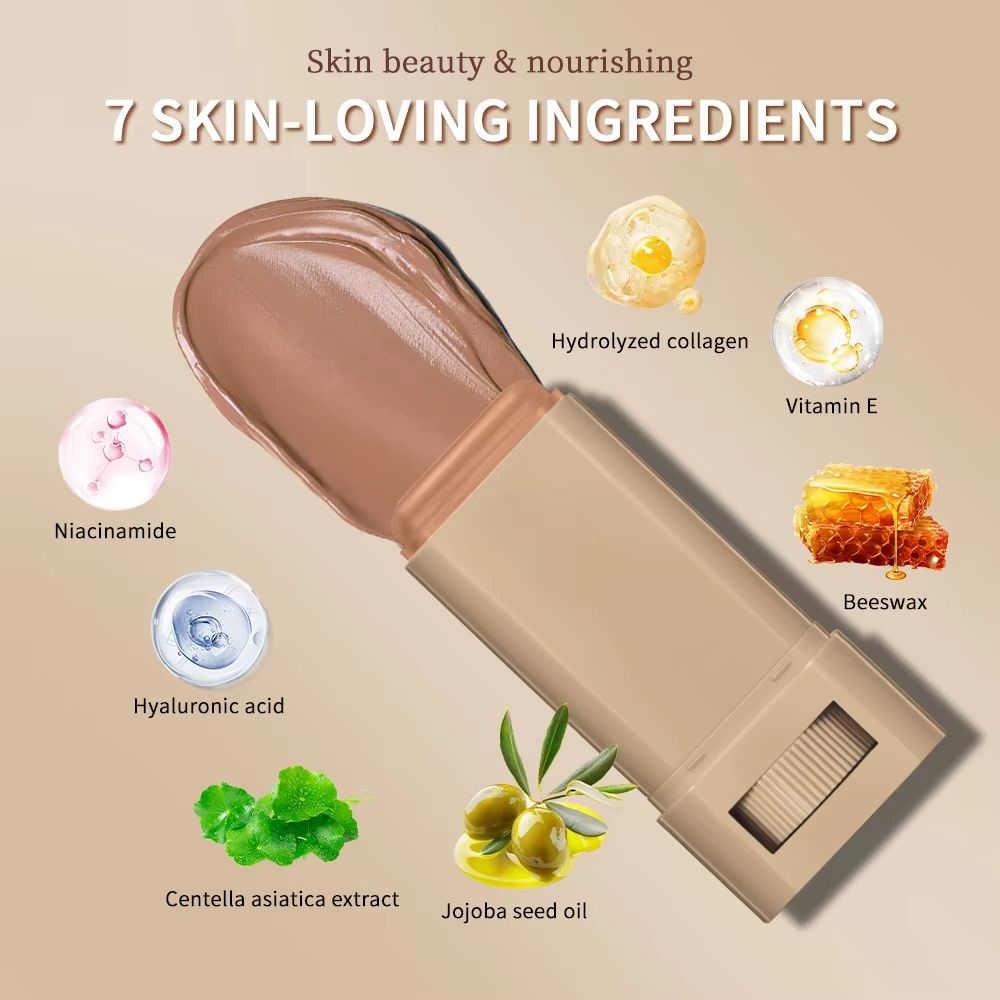 SerumBoosted Foundation Stick  High Coverage Hydrating Balm Skin Tint For Smooth Plump  Radiant Fin 5