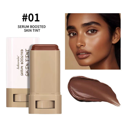 SerumBoosted Foundation Stick  High Coverage Hydrating Balm Skin Tint For Smooth Plump  Radiant Fin 7