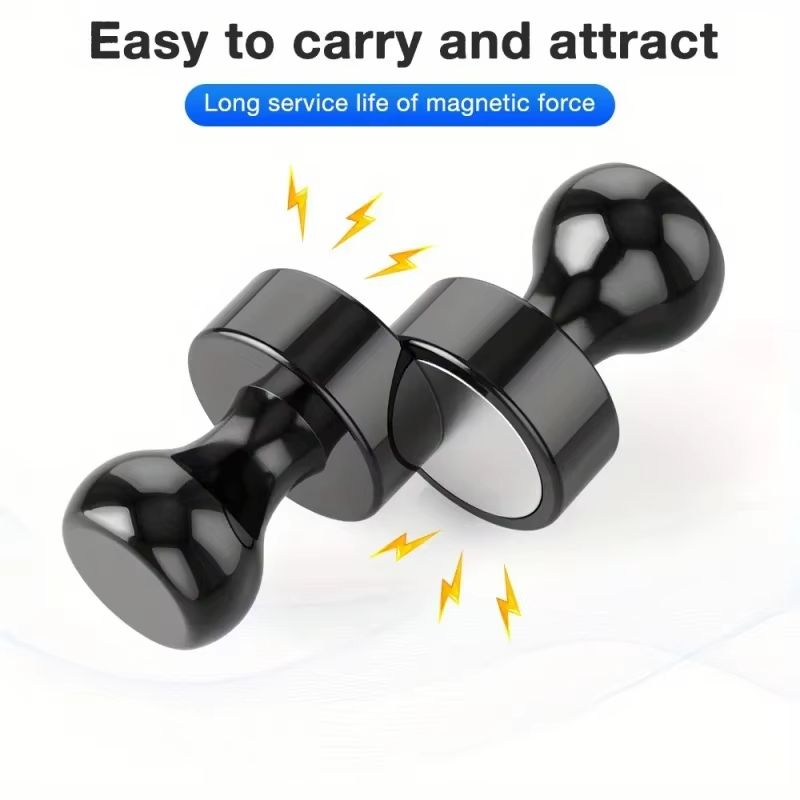Black Neodymium Magnetic Push Pins  Extra Strong Refrigerator  Whiteboard Magnets For Office Kitche 2