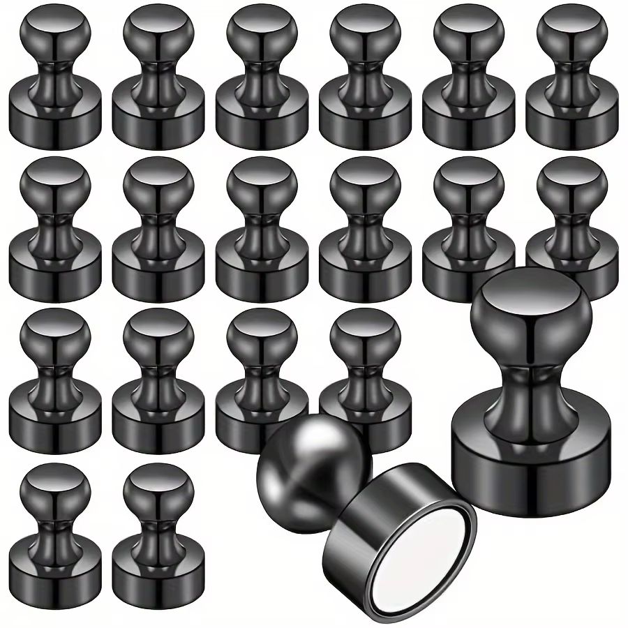 Black Neodymium Magnetic Push Pins  Extra Strong Refrigerator  Whiteboard Magnets For Office Kitche 9