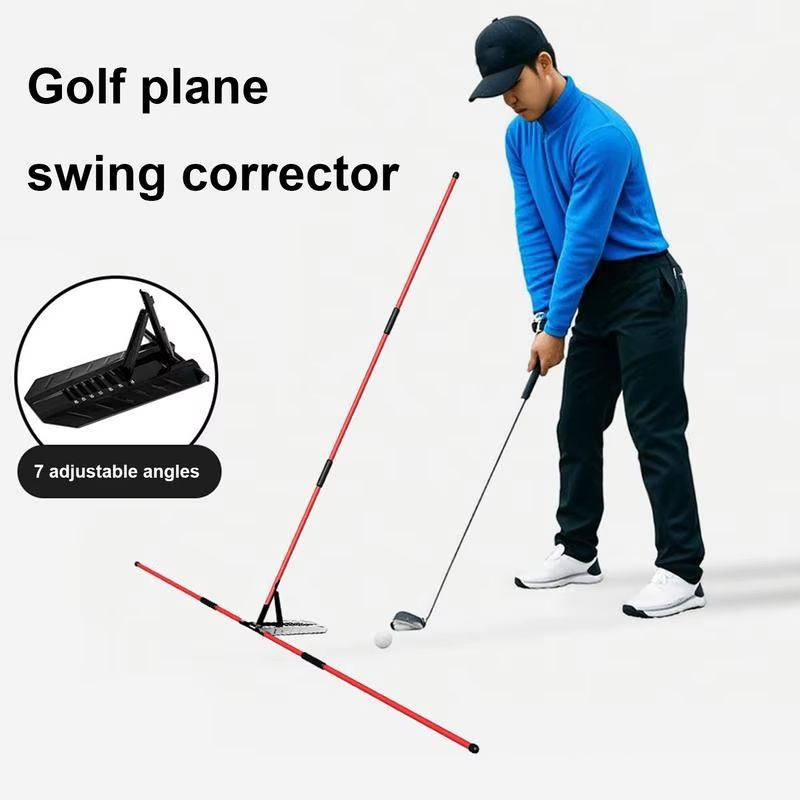 Golf Swing Alignment Rod Trainer  Adjustable Practice Plate For Swing Angle Posture Correction And  2