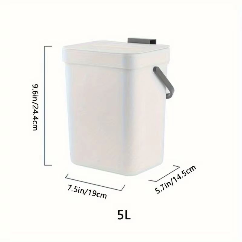 SpaceSaving QuietClose Trash Can  EcoFriendly 35L Sealed Bin For Kitchen Office  Bathroom 10