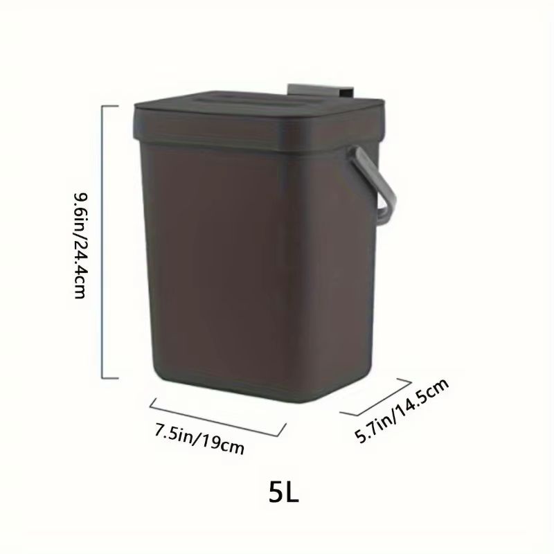 SpaceSaving QuietClose Trash Can  EcoFriendly 35L Sealed Bin For Kitchen Office  Bathroom 12