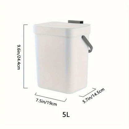SpaceSaving QuietClose Trash Can  EcoFriendly 35L Sealed Bin For Kitchen Office  Bathroom 3