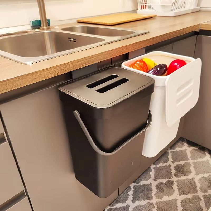 SpaceSaving QuietClose Trash Can  EcoFriendly 35L Sealed Bin For Kitchen Office  Bathroom 4