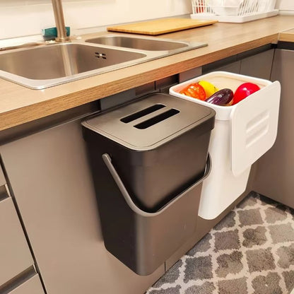 SpaceSaving QuietClose Trash Can  EcoFriendly 35L Sealed Bin For Kitchen Office  Bathroom 4