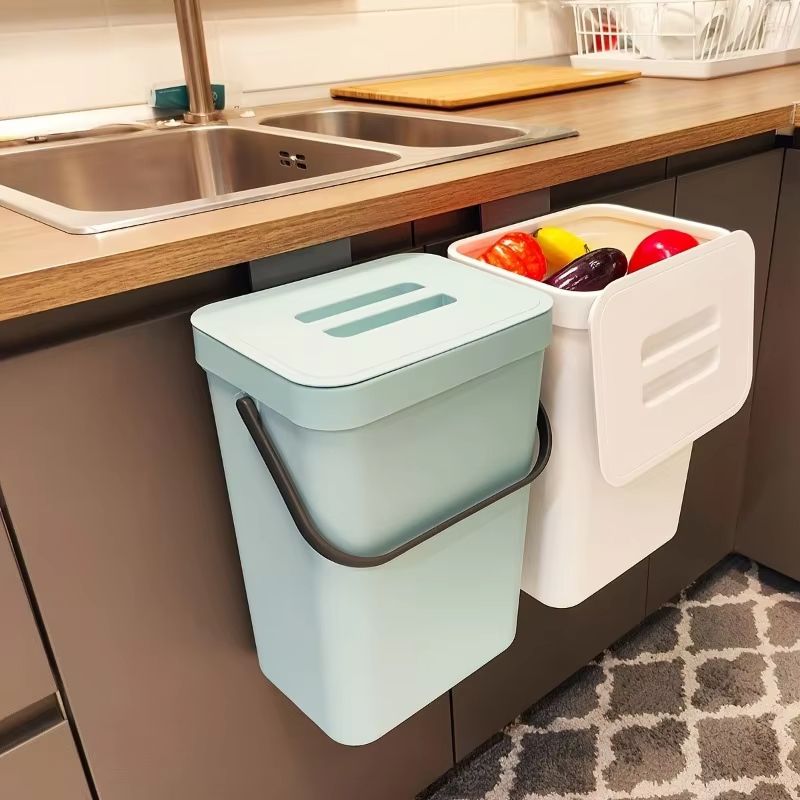 SpaceSaving QuietClose Trash Can  EcoFriendly 35L Sealed Bin For Kitchen Office  Bathroom 5