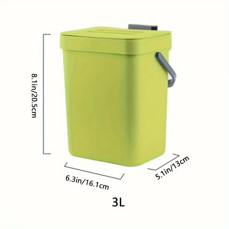 SpaceSaving QuietClose Trash Can  EcoFriendly 35L Sealed Bin For Kitchen Office  Bathroom 6