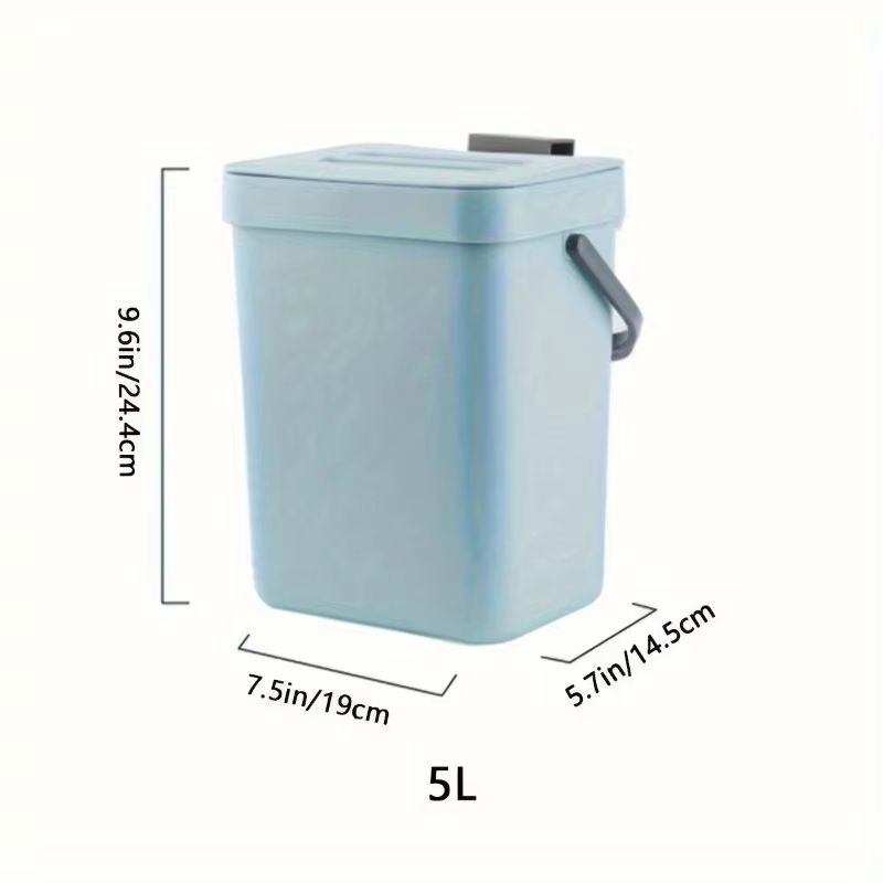 SpaceSaving QuietClose Trash Can  EcoFriendly 35L Sealed Bin For Kitchen Office  Bathroom 8