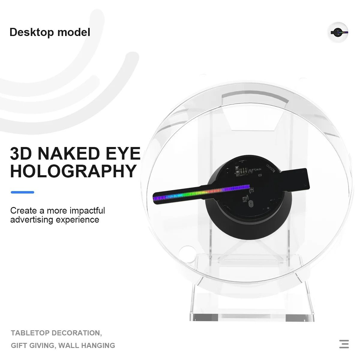 12CM Mini 3D Hologram Fan Projector
