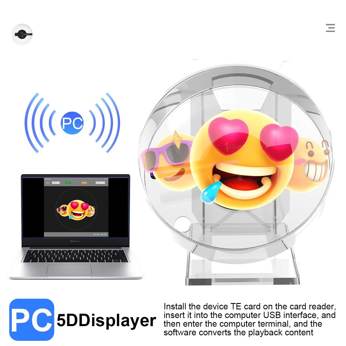 12CM Mini 3D Hologram Fan Projector 2