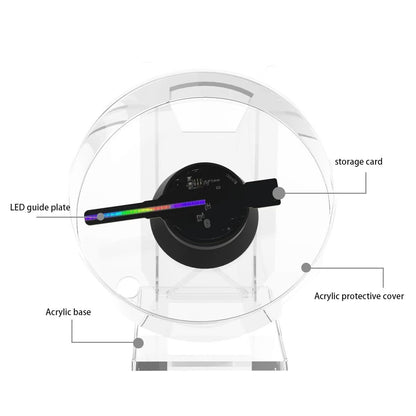 12CM Mini 3D Hologram Fan Projector 4