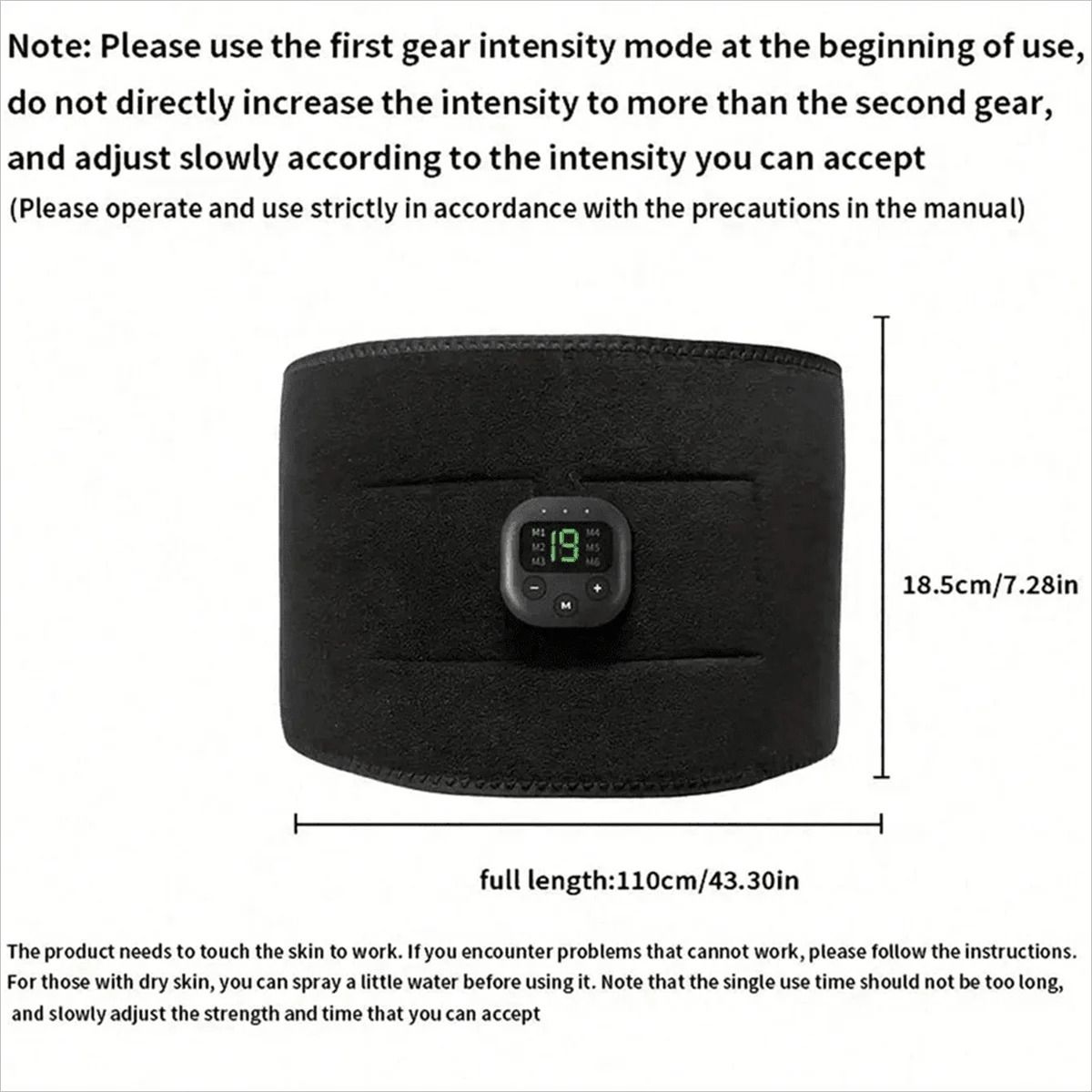 Waist Massager Portable USB Charging Shaper Belt 5