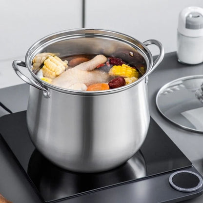 Large Stainless Steel Stock Pot For Soups Stews And Cooking Durable Easy To Clean Essential Kitchen 3