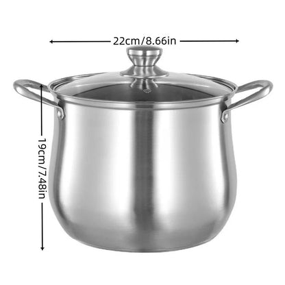 Large Stainless Steel Stock Pot For Soups Stews And Cooking Durable Easy To Clean Essential Kitchen 5
