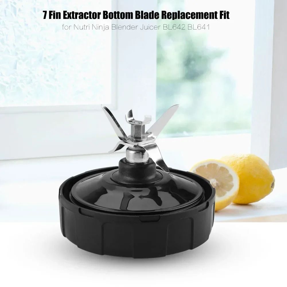 1000W 7 Fin Extractor Bottom Blade Replacement For Blender Juicer Cups 18oz 24oz 32oz Compatible Wi 2