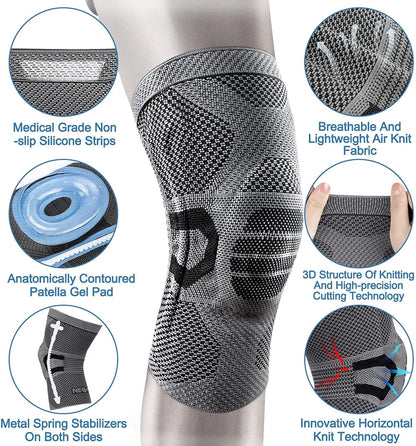 Knee Brace Compression Sleeve for Sports and Joint Support