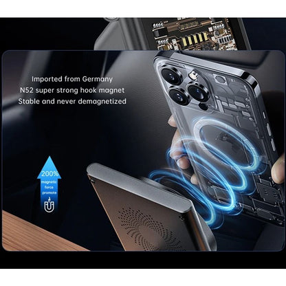 Magnetic Wireless Car Phone Holder With Fast Charging For Tesla 2