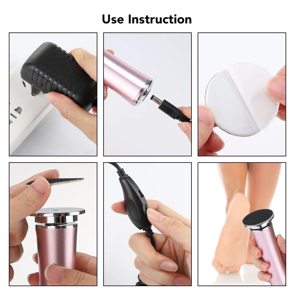 Electric Foot Callus Remover With 60 Replacement Pads For Smooth Heels And Skin Care 5