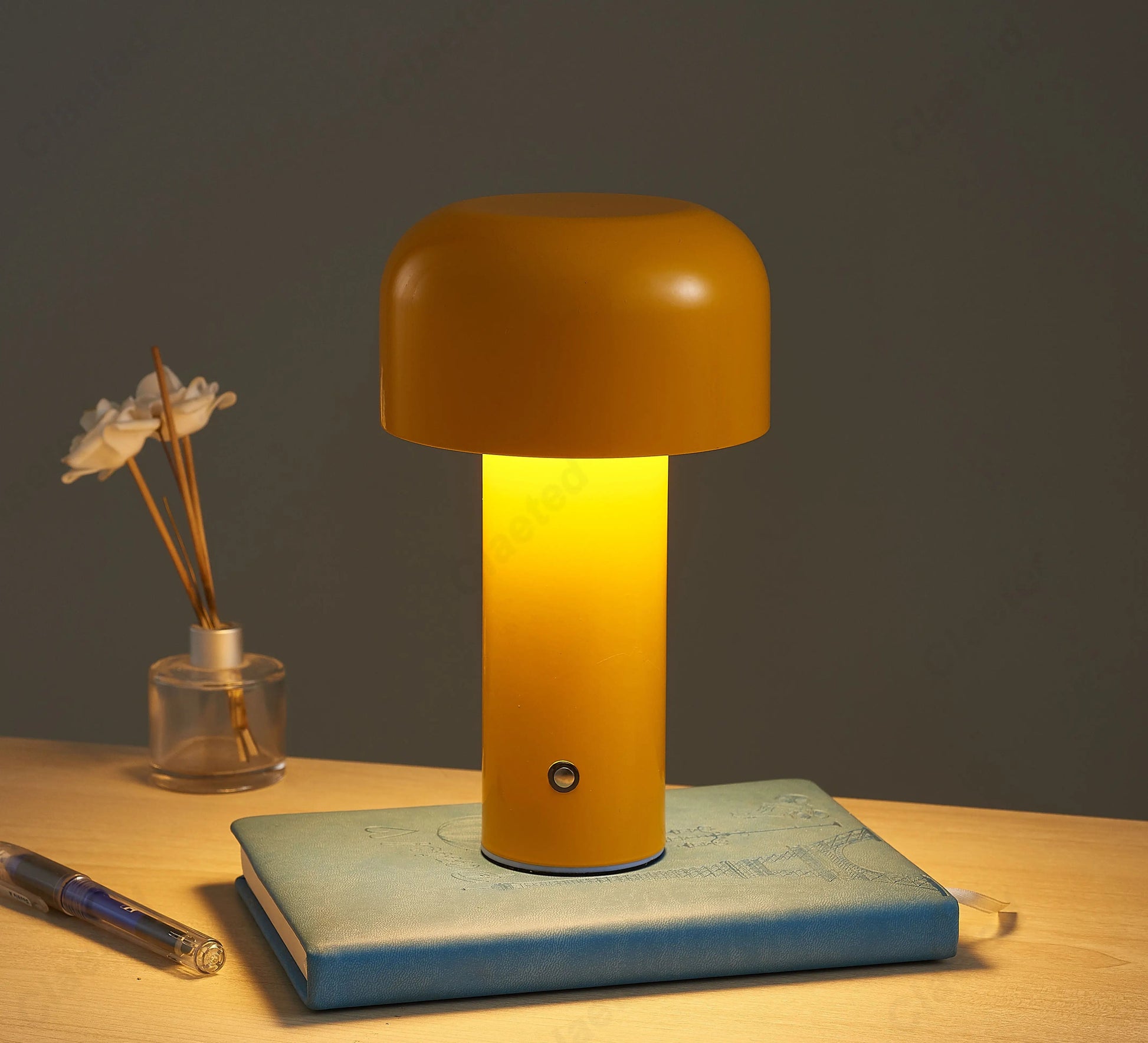 Portable Mushroom Table Lamp With Touch Control And Rechargeable Design 2