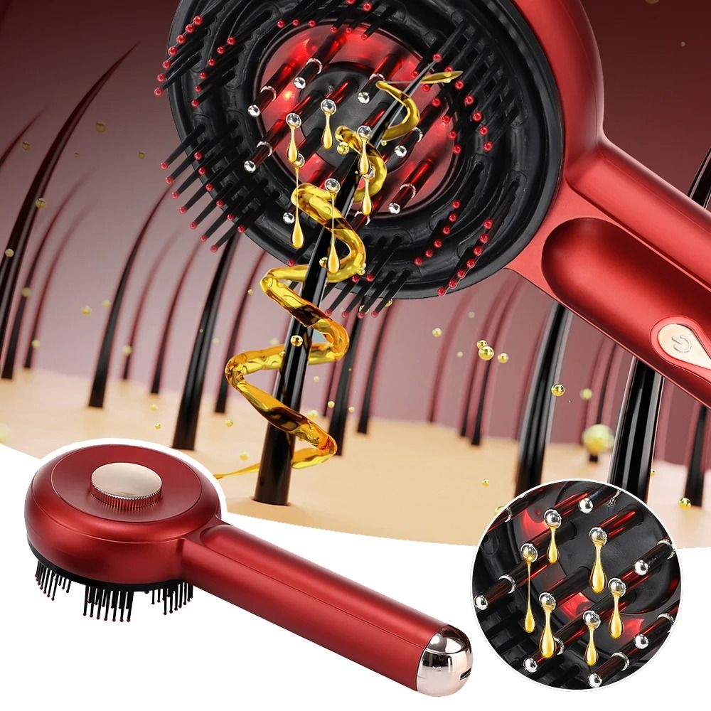 Electric Red Light Massage Comb with Microcurrent Therapy for Hair and Scalp Care
