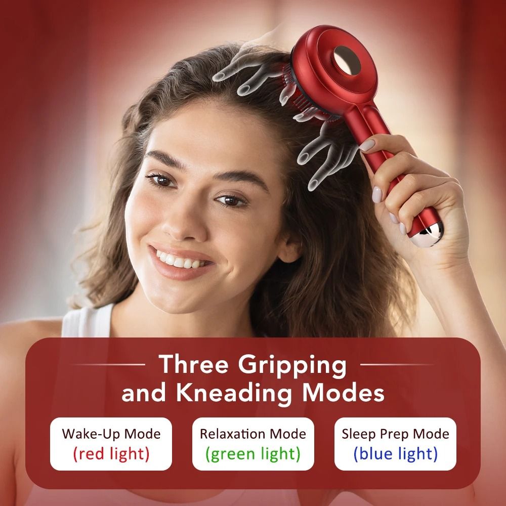 Electric Red Light Massage Comb With Microcurrent Therapy For Hair And Scalp Care 3