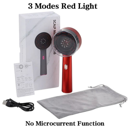 Electric Red Light Massage Comb With Microcurrent Therapy For Hair And Scalp Care 7