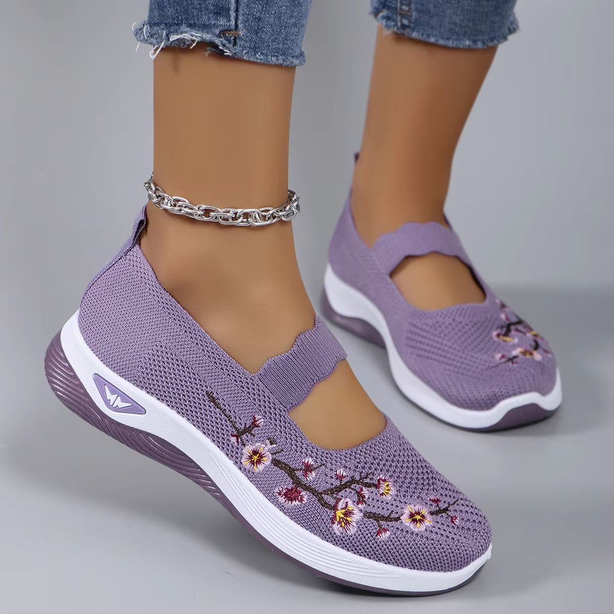 AirWeave Summer Mesh Flats  Womens Lightweight Breathable Casual Shoes 10