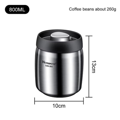 AeroSeal Stainless Steel Coffee Bean Canister  Vacuum Sealed Food Storage Jar 7