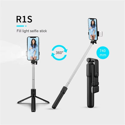 LumiSnap Bluetooth Selfie Stick Tripod With Remote And Fill Light  Portable Phone Stand 2