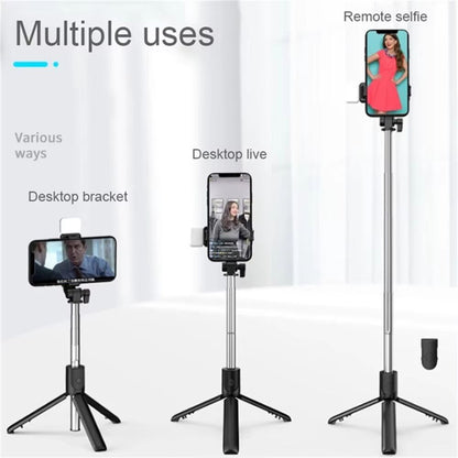 LumiSnap Bluetooth Selfie Stick Tripod With Remote And Fill Light  Portable Phone Stand 3
